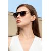 imageCARFIA Retro Lightweight Polarized Sunglasses for Women UV Protection Square Ladies Sunnies Outdoor Driving Eyewears CA32R41 Orange Coffee Frame Grey Lens