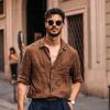imageCARFIA Double Bridge Acetate Polarized Sunglasses for Men UV Protection Retro Cool Male Eyewears Metal Brow Round Sunnies1 Black Frame Grey Lens