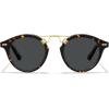 imageCARFIA Double Bridge Acetate Polarized Sunglasses for Men UV Protection Retro Cool Male Eyewears Metal Brow Round Sunnies20 Tortoise Frame Grey Lens