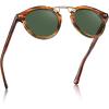 2-1. Brown Striped Frame Green Lens