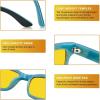 imageCARFIA Night Vision Glasses Driving for Men Women AntiglareSafety HD Yellow Lens Fishing Golf Narrow Face Glasses1 Black  Blue Frame Yellow Lens