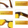 imageCARFIA Night Vision Glasses Driving for Men Women AntiglareSafety HD Yellow Lens Fishing Golf Narrow Face Glasses4 Red Frame Yellow Lens