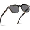 imageCARFIA Polarized Sunglasses for Men UV400 Protection Retro Sun Glasses with Acetate Square Frame for Driving Fishing CA54052 Tortoiseshell Frame Gray Lens