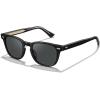 imageCARFIA Modern Retro Polarized Sunglasses for Men Handcrafted Acetate Frame Classic Square Sun Glasses CA21321 Black Frame Gray Lenses