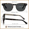 imageCARFIA Modern Retro Polarized Sunglasses for Men Handcrafted Acetate Frame Classic Square Sun Glasses CA213221 Tortoise Frame Gray Lenses