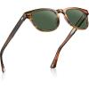 imageCARFIA Modern Retro Polarized Sunglasses for Men Handcrafted Acetate Frame Classic Square Sun Glasses CA213222 Brown Striped Frame Green Lenses