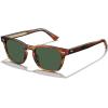 imageCARFIA Modern Retro Polarized Sunglasses for Men Handcrafted Acetate Frame Classic Square Sun Glasses CA213222 Brown Striped Frame Green Lenses