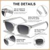 imageCARFIA Modern Retro Polarized Sunglasses for Men Handcrafted Acetate Frame Classic Square Sun Glasses CA21323 Transparent Gray Frame Gray Gradient Lenses