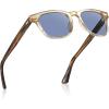 imageCARFIA Modern Retro Polarized Sunglasses for Men Handcrafted Acetate Frame Classic Square Sun Glasses CA21325 Clear Coffee Frame Blue Lenses