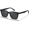 imageCARFIA Retro Acetate Polarized Sunglasses for Men UV Protection Square Classic Eyewear for Driving Outdoor1 Black Frame  Gray Lenses