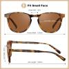 imageCARFIA Retro Cool Acetate Polarized Sunglasses for Men UV Protection Outdoor Fashion Driving Eyewears Male Square Sunnies1 Browntortoise Frame Brown Lens