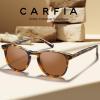 imageCARFIA Retro Cool Acetate Polarized Sunglasses for Men UV Protection Outdoor Fashion Driving Eyewears Male Square Sunnies1 Browntortoise Frame Brown Lens