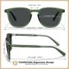 imageCARFIA Retro Cool Acetate Polarized Sunglasses for Men UV Protection Outdoor Fashion Driving Eyewears Male Square Sunnies4 Green Frame Grey Lens