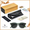 imageCARFIA Retro Cool Acetate Polarized Sunglasses for Men UV Protection Outdoor Fashion Driving Eyewears Male Square Sunnies4 Green Frame Grey Lens