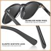 imageCARFIA Retro Cool Acetate Polarized Sunglasses for Men UV Protection Outdoor Fashion Driving Eyewears Male Square Sunnies5 Black Frame Grey Lens