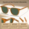 imageCARFIA Retro Cool Acetate Polarized Sunglasses for Men UV Protection Outdoor Fashion Driving Eyewears Male Square Sunnies74 Amber Yellow Frame Green Lens