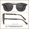 imageCARFIA Retro Cool Acetate Polarized Sunglasses for Men UV Protection Outdoor Fashion Driving Eyewears Male Square Sunnies81 Tortoise Frame Grey Lens