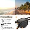 imageCARFIA Retro Cool Acetate Polarized Sunglasses for Men UV Protection Outdoor Fashion Driving Eyewears Male Square Sunnies81 Tortoise Frame Grey Lens