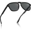 imageCARFIA Polarized Sunglasses for Men UV400 Protection  Pilot Design Acetate Sun Glasses for Driving Fishing Outdoor CA53555 Black Frame Grey Lens