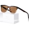 imageCARFIA Retro Acetate Polarized Sunglasses for Men UV Protection Square Classic Eyewear for Driving Outdoor3 Tortoise Frame  Brown Gradient Lenses