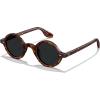 imageCARFIA Retro Acetate Small Face Polarized Sunglasses for Men Cool Classic Round Sun Glasses CA2501R22 Black Lens