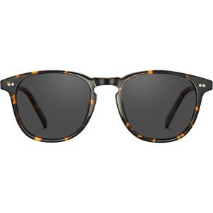 imageCARFIA Retro Cool Acetate Polarized Sunglasses for Men UV Protection Outdoor Fashion Driving Eyewears Male Square Sunnies81 Tortoise Frame Grey Lens