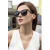 imageCARFIA Cat Eye Acetate Polarized Sunglasses for Women UV Protection Retro Ladies Eyewears with Embossed Pattern Wire Core1 Blue Tortoise Frame  Gradient Grey Lens
