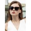 imageCARFIA Cat Eye Acetate Polarized Sunglasses for Women UV Protection Retro Ladies Eyewears with Embossed Pattern Wire Core1 Blue Tortoise Frame  Gradient Grey Lens
