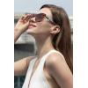 imageCARFIA Cat Eye Acetate Polarized Sunglasses for Women UV Protection Retro Ladies Eyewears with Embossed Pattern Wire Core3 Floral Tortoise Frame  Gradient Brown Lens