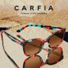 imageCARFIA Cat Eye Acetate Polarized Sunglasses for Women UV Protection Retro Ladies Eyewears with Embossed Pattern Wire Core3 Floral Tortoise Frame  Gradient Brown Lens