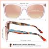 imageCARFIA Cat Eye Acetate Polarized Sunglasses for Women UV Protection Retro Ladies Eyewears with Embossed Pattern Wire Core4 Light Pink Frame  Pink Mirrored