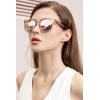 imageCARFIA Cat Eye Acetate Polarized Sunglasses for Women UV Protection Retro Ladies Eyewears with Embossed Pattern Wire Core4 Light Pink Frame  Pink Mirrored