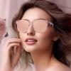 imageCARFIA Cat Eye Acetate Polarized Sunglasses for Women UV Protection Retro Ladies Eyewears with Embossed Pattern Wire Core4 Light Pink Frame  Pink Mirrored