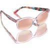 imageCARFIA Cat Eye Acetate Polarized Sunglasses for Women UV Protection Retro Ladies Eyewears with Embossed Pattern Wire Core4 Light Pink Frame  Pink Mirrored