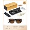 imageCARFIA Polarized Sunglasses for Men UV400 Protection Retro Sun Glasses with Acetate Square Frame for Driving Fishing CA5405C Tortoiseshell Frame Brown Lens
