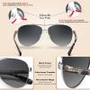 imageCARFIA Polarized Sunglasses for Women UV Protection Acetate Arms Metal Frame Womans Shades CA32163 Grey Gradient Lens Grey Tortoise Arm