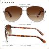 imageCARFIA Polarized Sunglasses for Women UV Protection Acetate Arms Metal Frame Womans Shades CA32164 Brown Gradient Lens Silver Frame