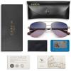 imageCARFIA Polarized Sunglasses for Women UV Protection Acetate Arms Metal Frame Womans Shades CA32165 Two Tones Lens