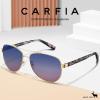 imageCARFIA Polarized Sunglasses for Women UV Protection Acetate Arms Metal Frame Womans Shades CA32165 Two Tones Lens