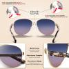imageCARFIA Polarized Sunglasses for Women UV Protection Acetate Arms Metal Frame Womans Shades CA32165 Two Tones Lens