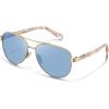 imageCARFIA Polarized Sunglasses for Women UV Protection Acetate Arms Metal Frame Womans Shades CA32167 Grade 2 Light Blue Lens Pink Tortoise Arm