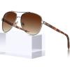 4. Brown Gradient Lens Silver Frame