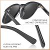 imageCARFIA Retro Acetate Polarized Sunglasses for Men UV400 Protection HandCrafted Frame Sun Glasses CA5285L22 Black Frame Grey Lens