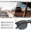 imageCARFIA Retro Acetate Polarized Sunglasses for Men UV400 Protection HandCrafted Frame Sun Glasses CA5285L24 Tortoise Frame Grey Lens