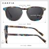 imageCARFIA Retro Acetate Polarized Sunglasses for Men UV400 Protection HandCrafted Frame Sun Glasses CA5285L24 Tortoise Frame Grey Lens