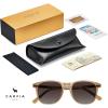 imageCARFIA Retro Acetate Polarized Sunglasses for Men UV400 Protection HandCrafted Frame Sun Glasses CA5285L25 Brown Frame Tea Lens