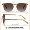 imageCARFIA Retro Acetate Polarized Sunglasses for Men UV400 Protection HandCrafted Frame Sun Glasses CA5285L25 Brown Frame Tea Lens