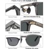 imageCARFIA Retro Acetate Polarized Sunglasses for Men UV400 Protection HandCrafted Frame Sun Glasses CA5285L31 Grey Frame Grey Lens
