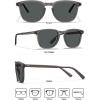 imageCARFIA Retro Acetate Polarized Sunglasses for Men UV400 Protection HandCrafted Frame Sun Glasses CA5285L31 Grey Frame Grey Lens