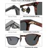 imageCARFIA Retro Acetate Polarized Sunglasses for Men UV400 Protection HandCrafted Frame Sun Glasses CA5285L33 Tortoise Frame Grey Lens